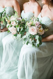 Elegant Sweetheart Sleeveless A-line Long Bridesmaid Dressess, SWE1391