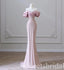 Pink Sparkly Off Shoulder Mermaid Floor Length Prom Dress,SWS2428