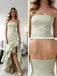 Mint Green Strapless Asymmetric Ruffle Gown Mermaid Long Prom Party Dress,SWS2619