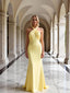 Sexy Halter Sleeveless Mermaid Floor Length Prom Party Dress,SWS2598