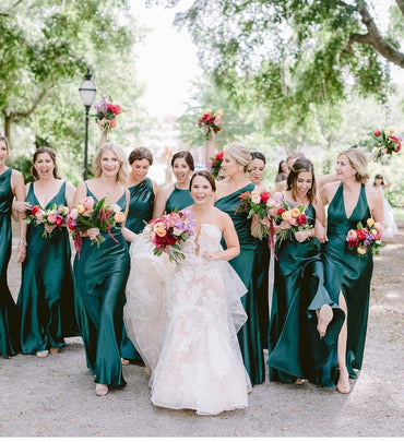 Mismatched Sexy Sleeveless V-neck Side slit A-line Long Bridesmaid Dressess, SWE1410