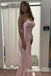 Cute Pink Scoop V-neck Sleeveless Mermaid Floor Length Prom Dress,SWS2545