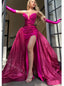 Sexy V-neck Side slit Mermaid Long Prom Dress,SWS2069