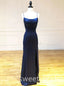 Simple Spaghetti Straps Sleeveless Mermaid Long Prom Dress,SWS2488