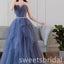 Elegant Sweetheart Sleeveless A-line Long Prom Dress,SWS2489