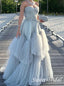 Light Grey Sweetheart Sleeveless A-line Floor Length Prom Dress,SWS2546