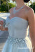 Light Grey Sweetheart Sleeveless A-line Floor Length Prom Dress,SWS2546