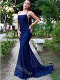 Sexy Square Sleeveless Mermaid Floor Length Prom Dress,SWS2226