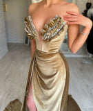 Sexy V-neck Sleeveless Side Slit Mermaid Floor length Prom Dress,SWS2166