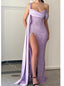 Sexy One shoulder Side slit Mermaid Long Prom Dress,SWS2051