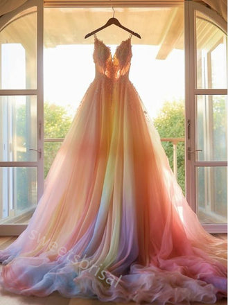 Elegant Sweetheart Sleeveless A-line Floor Length Prom Dress,SWS2226