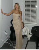 Sparkly Sweetheart Sleeveless Sheath Long Floor Length Prom Dress,SWS2329