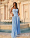 Blue Sweetheart Sweetheart Sleeveless A-line Floor Length Prom Dress,SWS2528