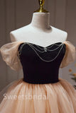 Elegant Off shoulder Sleeveless A-line Short Mini Homecoming Dress, BTW335