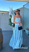 Blue Sweetheart Sweetheart Sleeveless A-line Floor Length Prom Dress,SWS2528