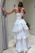 With Ruffles Strapless Sleeveless A-line Long Prom Dress,SWS2435