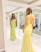 Sexy V-neck Sleeveless Mermaid Floor Length Prom Dress,SWS2403