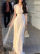 Elegant V-neck Sleeveless A-line Floor Length Prom Dress,SWS2406