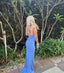 Sexy Halter Sleeveless Mermaid Side Slit Floor Length Prom Dress,SWS2400