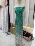Sparkly Strapless Sleeveless Mermaid Floor Length Prom Dress,SWS2209