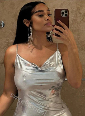 Sparkly Jewel Sleeveless Sheath Floor Length Prom Dress,SWS2387