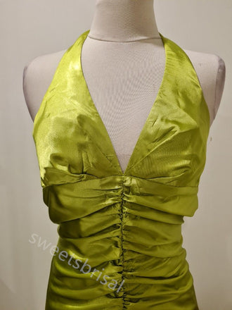 Sexy Halter V-neck Sleeveless Mermaid Floor Length Prom Dress,SWS2208