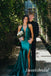 Emerald Sleeveless Side Slit Mermaid Floor Length Prom Dress,SWS2548