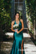 Emerald Sleeveless Side Slit Mermaid Floor Length Prom Dress,SWS2548