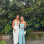Sky Blue Simple Sleeveless Side Slit  Mermaid Floor Length Prom Dress,SWS2193