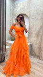 Sexy Off shoulder Sleeveless Pleats  A-line Floor length Prom Dress,SWS2151