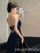 Sparkly V-neck Sleeveless Side Slit A-line Long Prom Dress,SWS2437