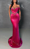 Charming Sweetheart Sleeveless Mermaid Long Prom Dress,SWS2099