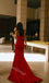 Red Simple Sleeveless Mermaid Floor Length Prom Dress,SWS2194