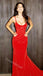 Red Simple Sleeveless Mermaid Floor Length Prom Dress,SWS2194