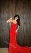 Red Simple Sleeveless Mermaid Floor Length Prom Dress,SWS2194