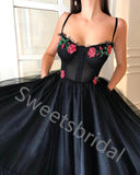 Elegant Sweetheart Sleeveless A-line Long Prom Dress,SW1998