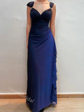 Elegant V-neck Sleeveless Sheath Long Floor Length Prom Dress,SWS2353