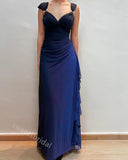 Elegant V-neck Sleeveless Sheath Long Floor Length Prom Dress,SWS2353