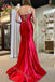 Sexy Strapless Sleeveless Side Slit Mermaid Long Prom Dress,SWS2123