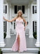 Elegant Ruffles V-Neck Ruffles Side Slit Sheath Long Prom Party Dress,SWS2602