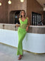 Green Jewel Sleeveless Sheath Floor Length Prom Dress,SWS2250