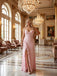 Elegant Ruffles V-Neck Ruffles Side Slit Sheath Long Prom Party Dress,SWS2602