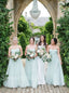 Elegant Sweetheart Sleeveless A-line Long Bridesmaid Dressess, SWE1391