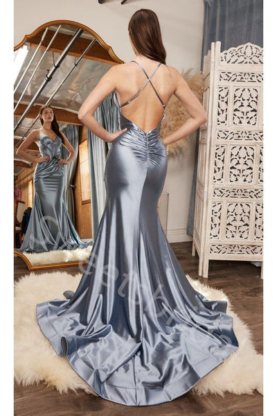 Sexy Spaghetti straps V-neck  Sleeveless Mermaid Long Prom Dress,SW2001