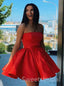 Elegant Strapless Sleeveless A-line Short Mini Homecoming Dress, BTW386