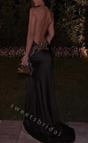 Sexy Deep V-neck Sleeveless OpenBack Mermaid Long Prom Dress,SWS2100