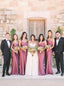 Elegant Jewel Sleeveless Sheath Long Bridesmaid Dresses, SWE1451