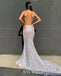 Sparkly V-neck Sleeveless Mermaid Long Prom Dress,SWS2459