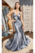 Sexy Spaghetti straps V-neck  Sleeveless Mermaid Long Prom Dress,SW2001