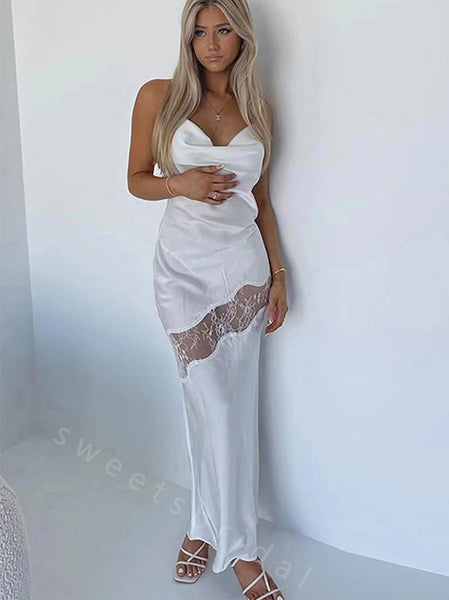 Sexy Spaghetti Straps Sleeveless Mermaid Long Prom Dress,SWS2101